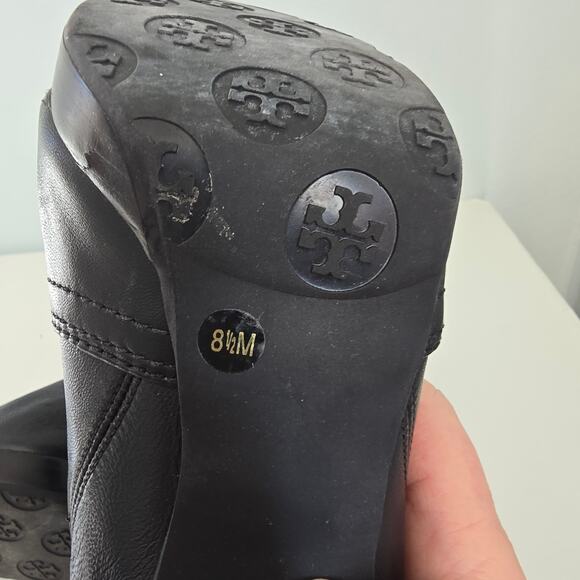 Tory Burch Melrose Ankle Boot Women's 8.5M Black Leather Classic Night Out - Picture 10 of 13